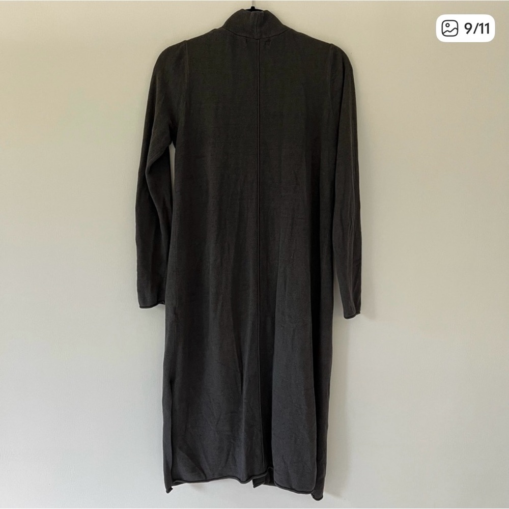 Barefoot Dreams CozyChic Ultra Lite Dark Grey Long Duster Cardigan - Picture 5 of 7